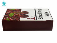 Kasus Rokok Glassy Karton Merah Shisha UV Stamping Dan Foil Printing