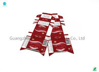 Hot Stamping Offset Printing Karton Rokok Kasus / Paket Tembakau Merah