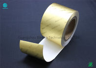 Embossed Composite Shiny Gold Alu Foil Paper Untuk Ciga Box Kemasan 65 GSM