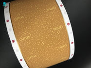 34sgm Empat Warna Mencetak Untuk Kertas Filter Tembakau Kuning Dengan Hot Stamping Logo