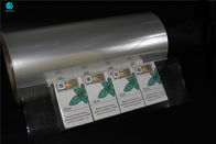 ISO Bersertifikat 25 Mikron PVC Kemasan Film Untuk Naked King Size Rokok Kotak Pembungkus Sebagai Kotak Luar