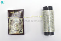 Tear Strip Tape Holografis Emas Tinggi Untuk Kemasan Kotak Rokok Dalam Bahan MOPP 40 Mikron