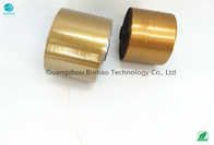 Ketebalan 30um-50um Chocolate Gold Line Tear Tape Untuk Paket Tembakau