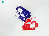 Merah Biru Seri Desain Kertas Karton Tahan Lama Untuk Paket Rokok Tembakau