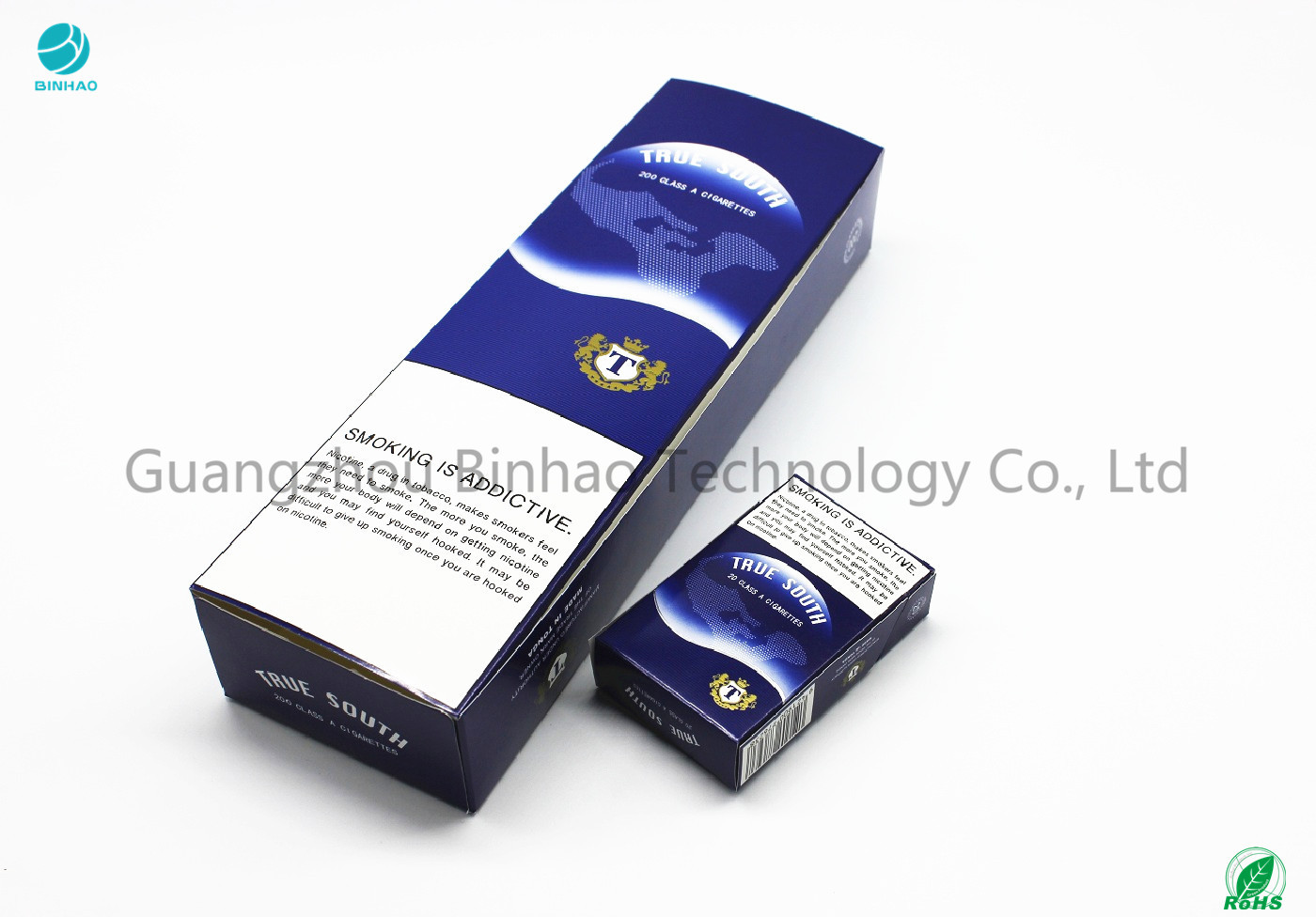 Fancy Blue Bahan Recycle Karton Rokok Kasus / Merokok Kemasan Plain