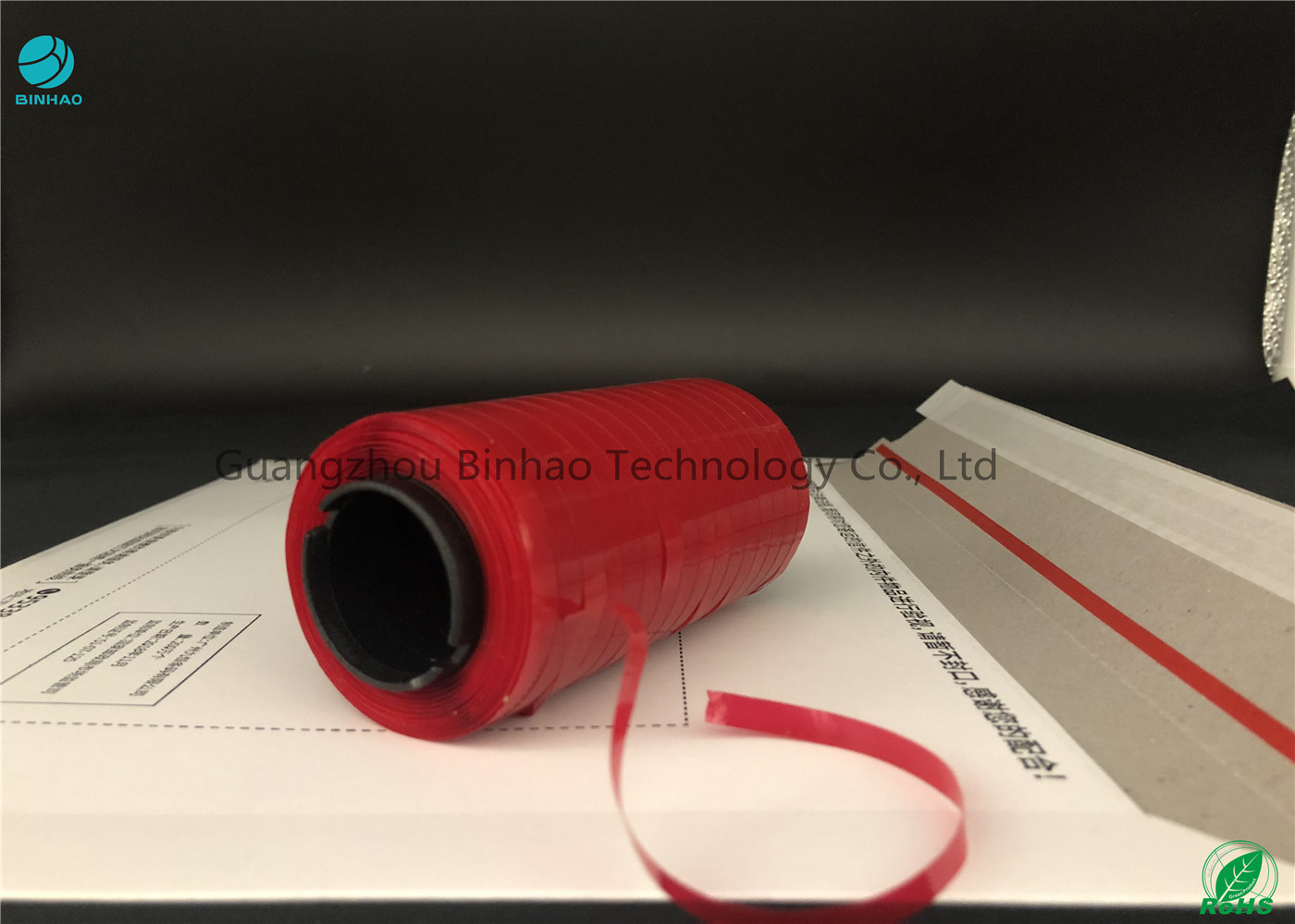 Red Tear Strip Tape Amplop / Hot Melt Adhesive Tearable Packing Tape
