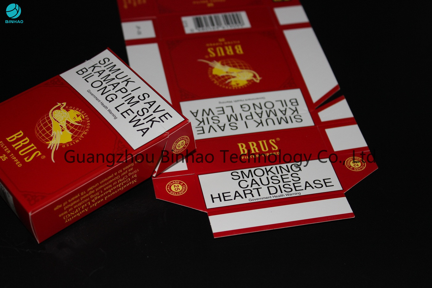 Karton Kertas Daur Ulang Dicat Dalam Kotak Rokok, Hadiah Dan Sabun
