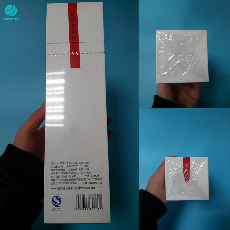 27 Mikron Lembut Shrink Wrap Roll Untuk Kemasan Kotak Rokok Telanjang Dengan Fungsi Penyegelan Panas
