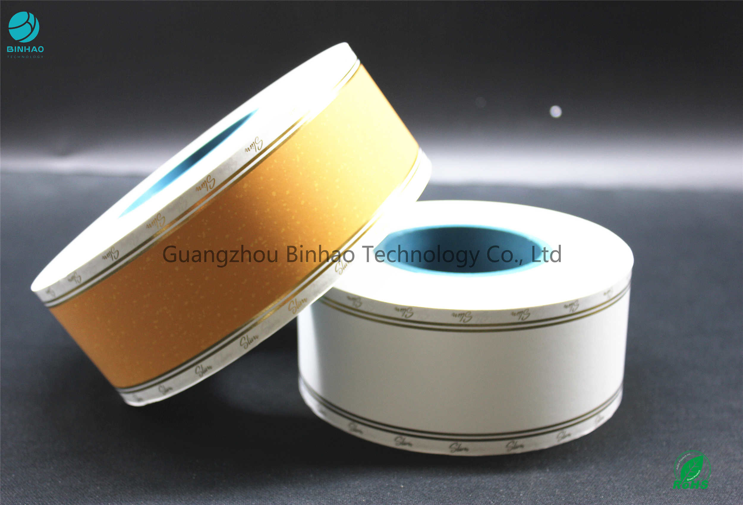 Permukaan datar Kertas Tembakau Filter Coated Cork Wrapping Paper Lebar 64mm