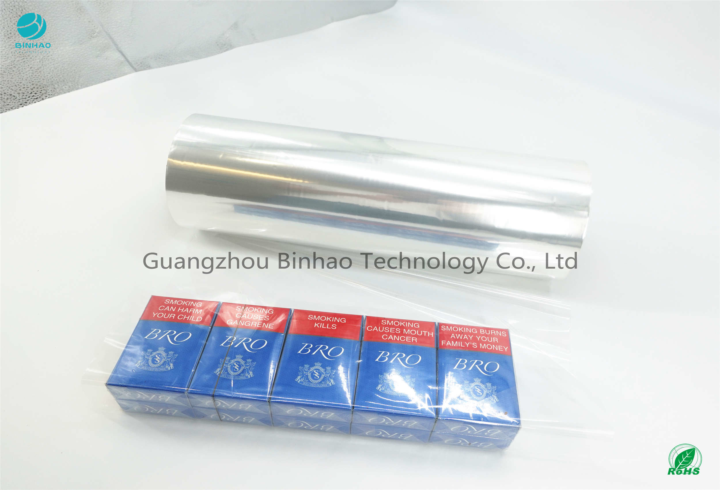 2500m 21 Micron Cigarette PVC Packaging Film Tahan Suhu Tinggi