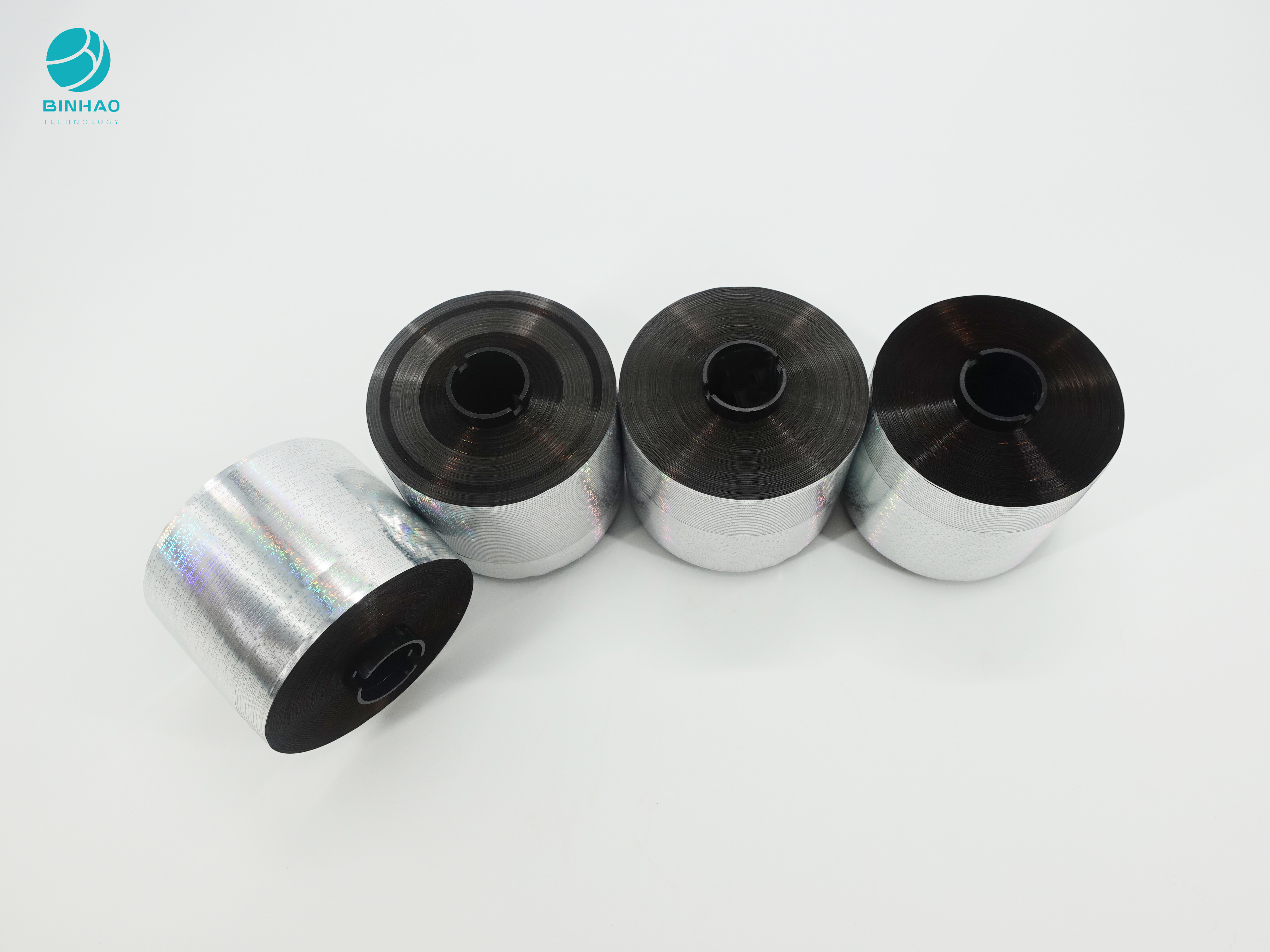 1.5-5mm Kustomisasi Silvery Dirancang Logo Tear Tape Bobbins Untuk Paket