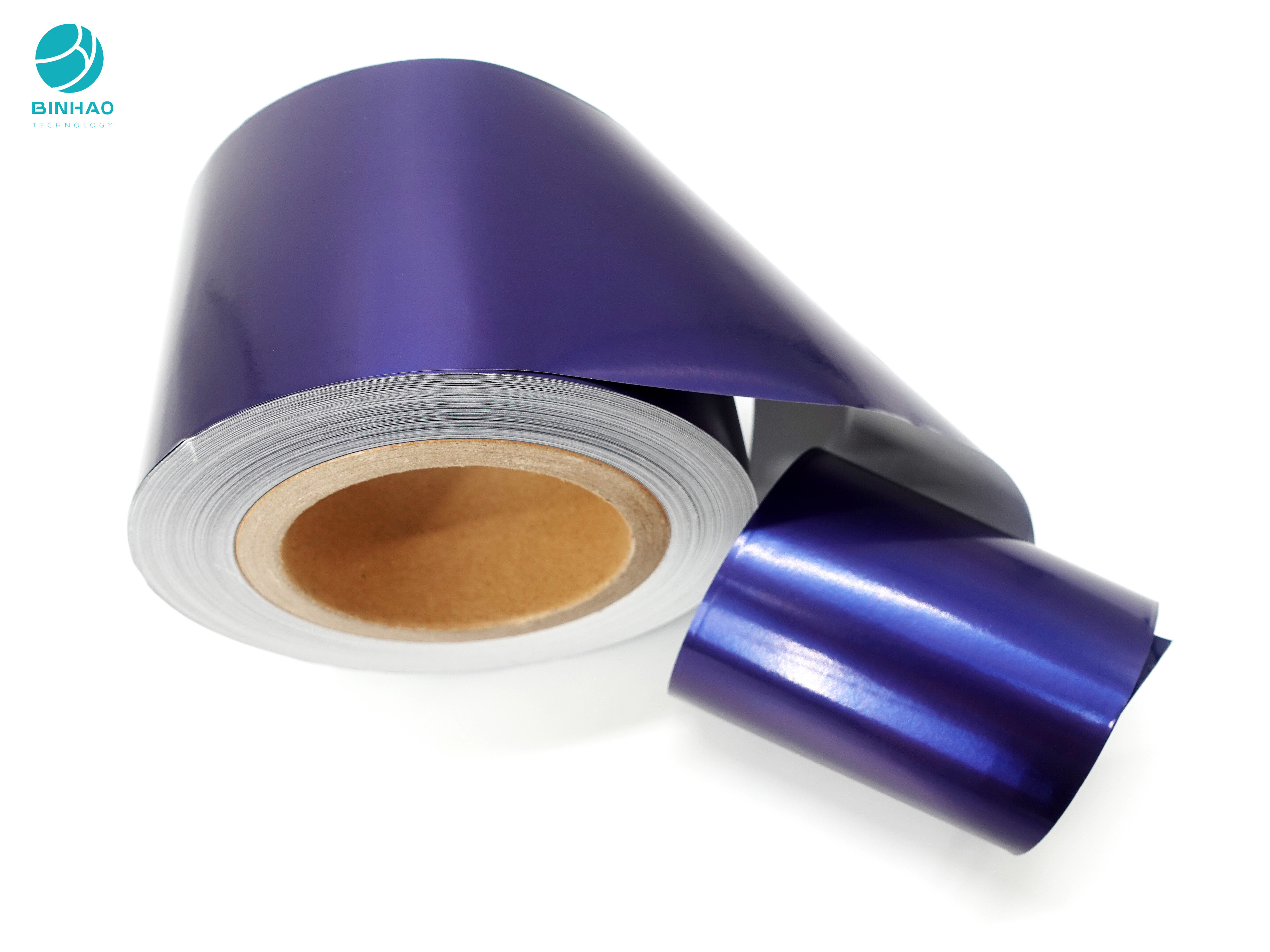 Shiny Purple Dustproof 55gsm Smoke Aluminium Foil Paper Untuk Paket Rokok