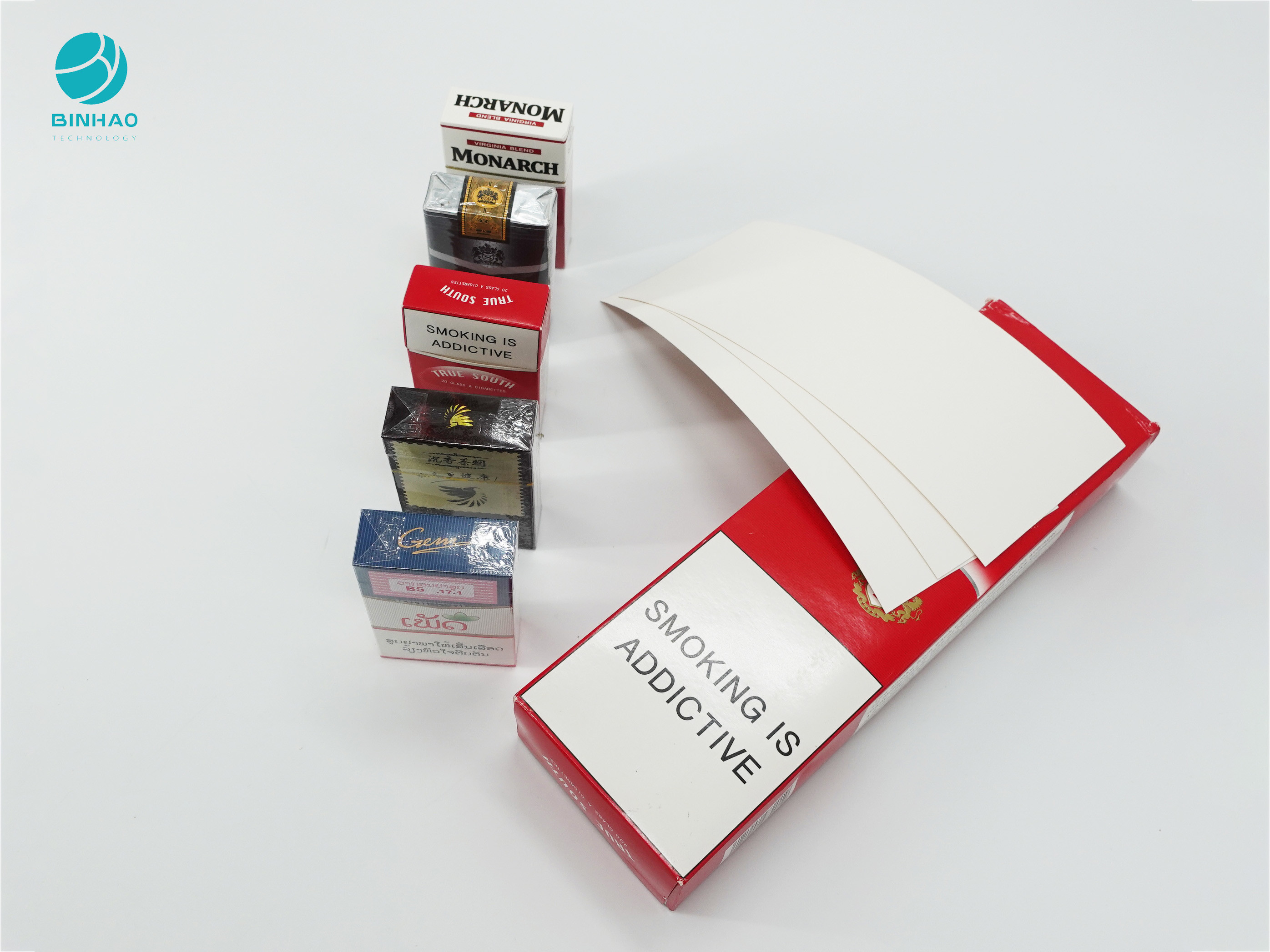 Pola Kustom Merokok Paket Kertas Karton Untuk Kotak Kemasan Kasus Rokok