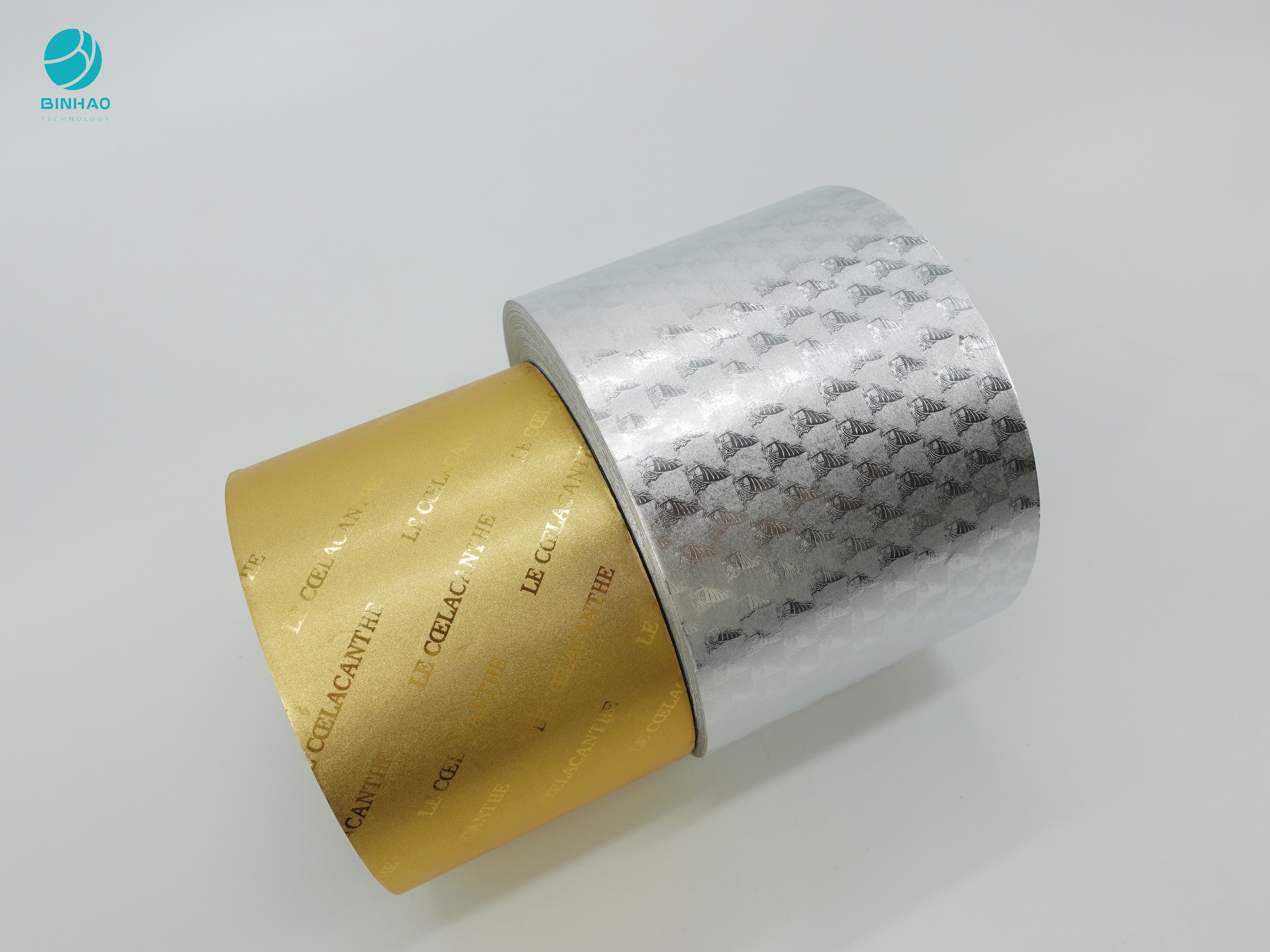 Pola Embossing Laminasi Mengkilap Kertas Aluminium Foil Untuk Paket Rokok