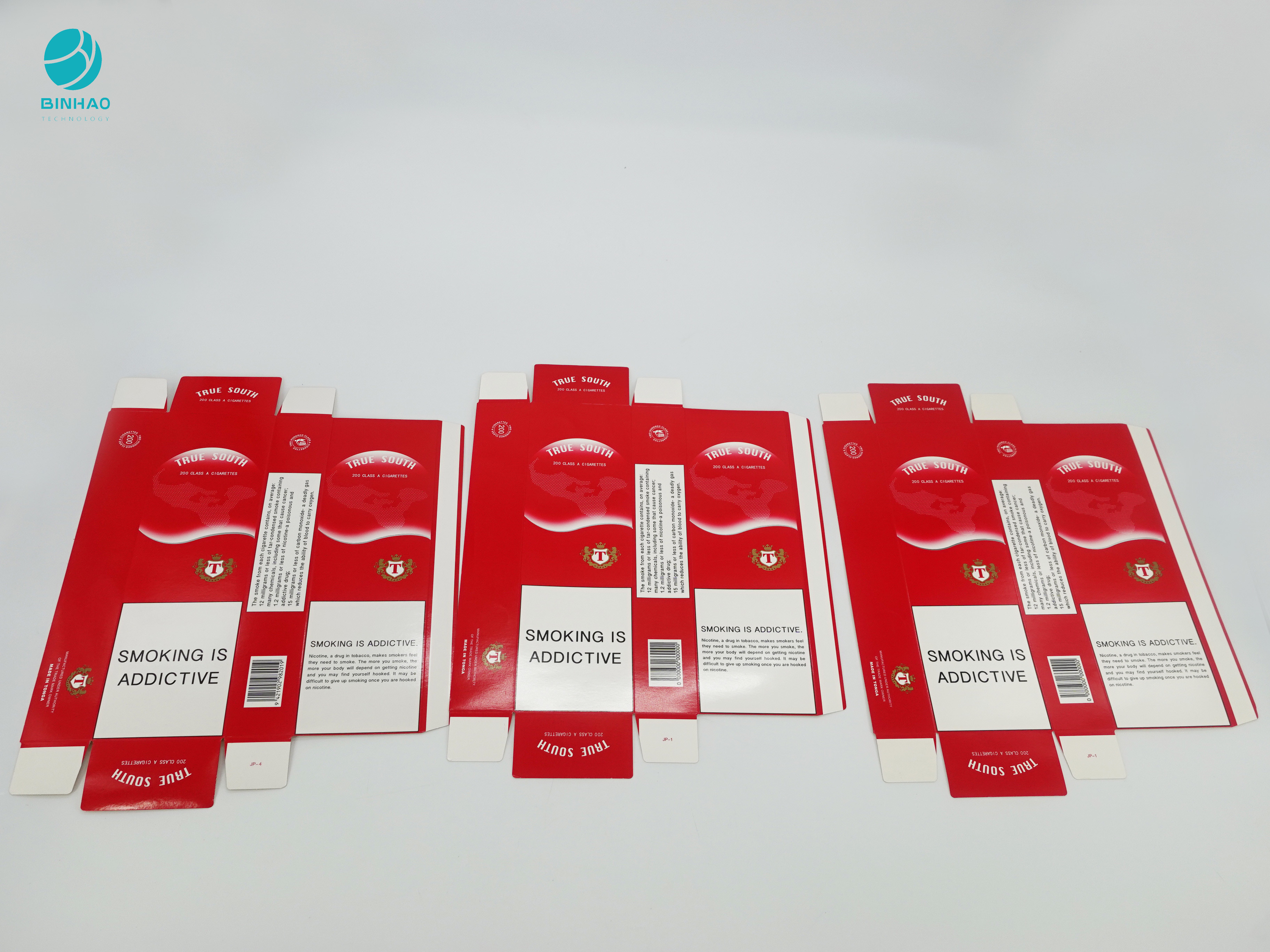 Latar Belakang Merah Desain Kustom Karton Untuk Kotak Kemasan Rokok Kasus Merokok