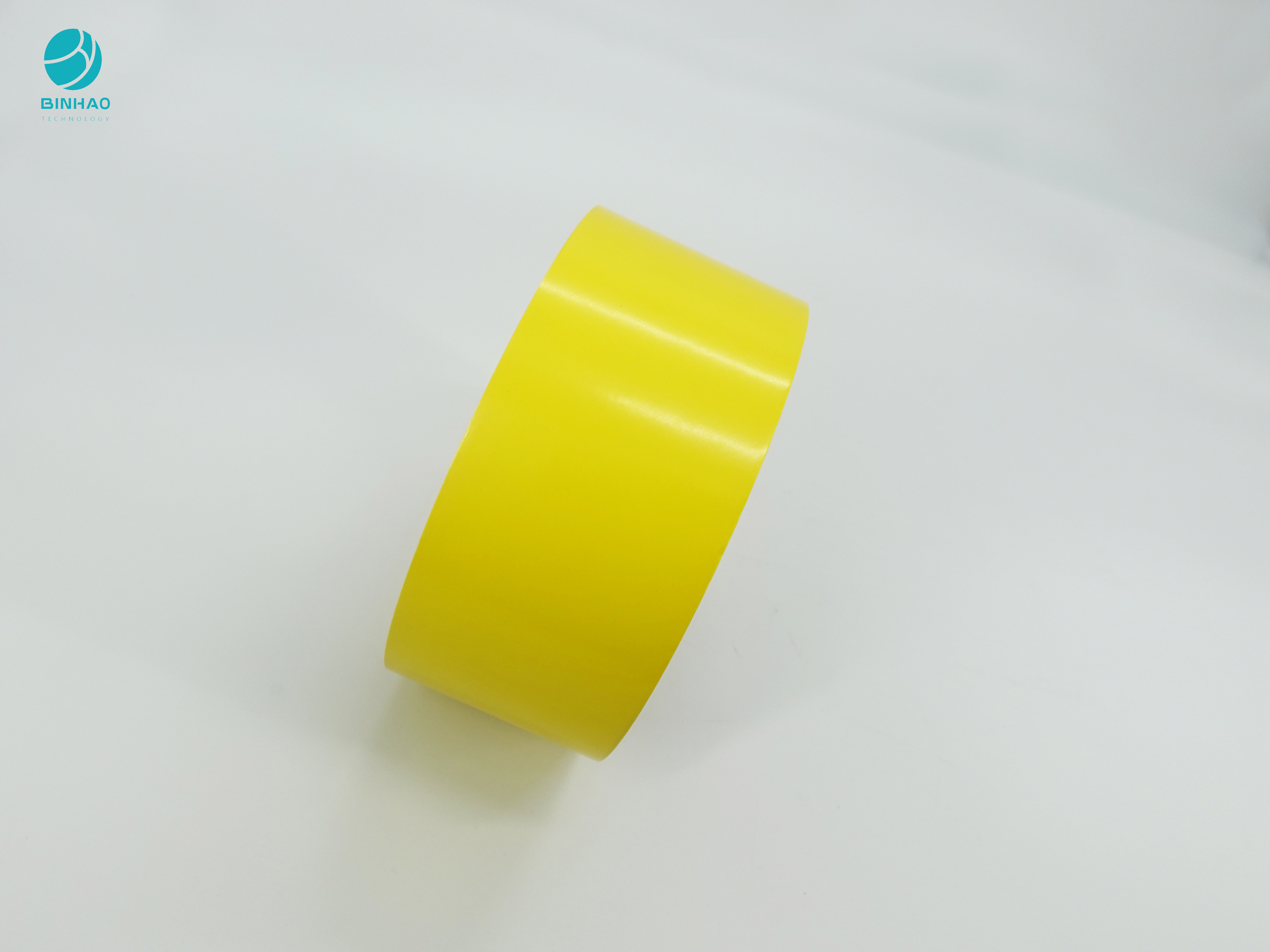 95mm Glossy Bright Yellow Coated Inner Frame Paper Untuk Kemasan Tembakau Rokok