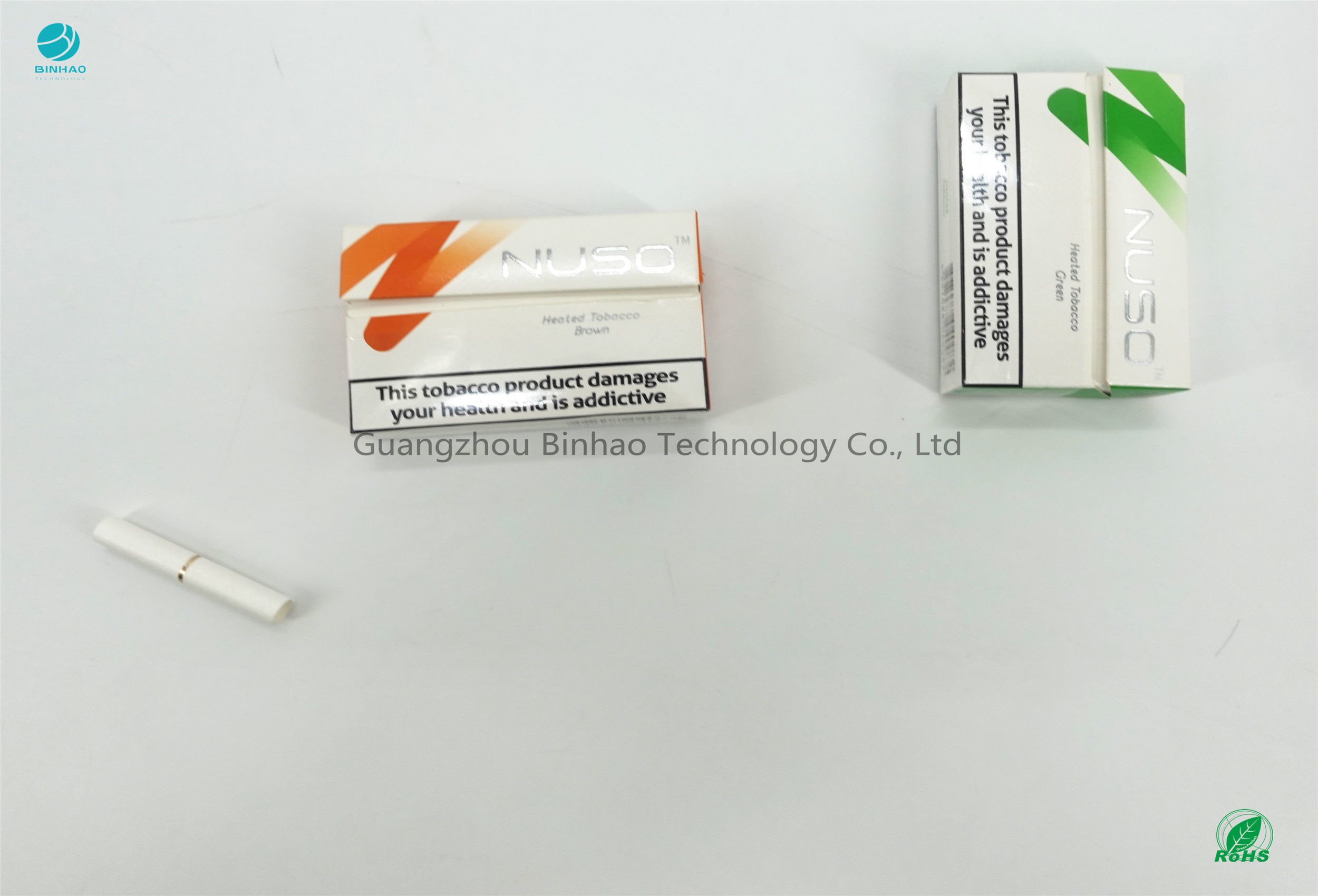 Kotak Paket Rokok Elektronik HNB Kertas Pulp Kimia Diputihkan yang Disesuaikan