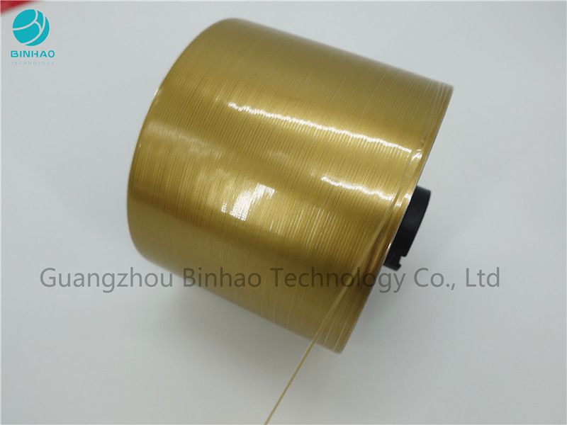 BOPP / Pet Material Golden Strip Tear Tape Untuk Kemasan Kotak Rokok
