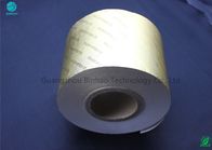 OEM Emas Aluminium Foil Paper Dengan Embossing Customized Logo / Tembakau Foil Packaging