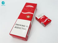 Kasus Kertas Karton Tahan Lama Desain Merah Untuk Kemasan Kotak Tembakau Rokok