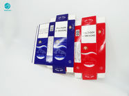 Kotak karton Kemasan Rokok Merah Biru Tidak Berbahaya Dengan Desain Pribadi