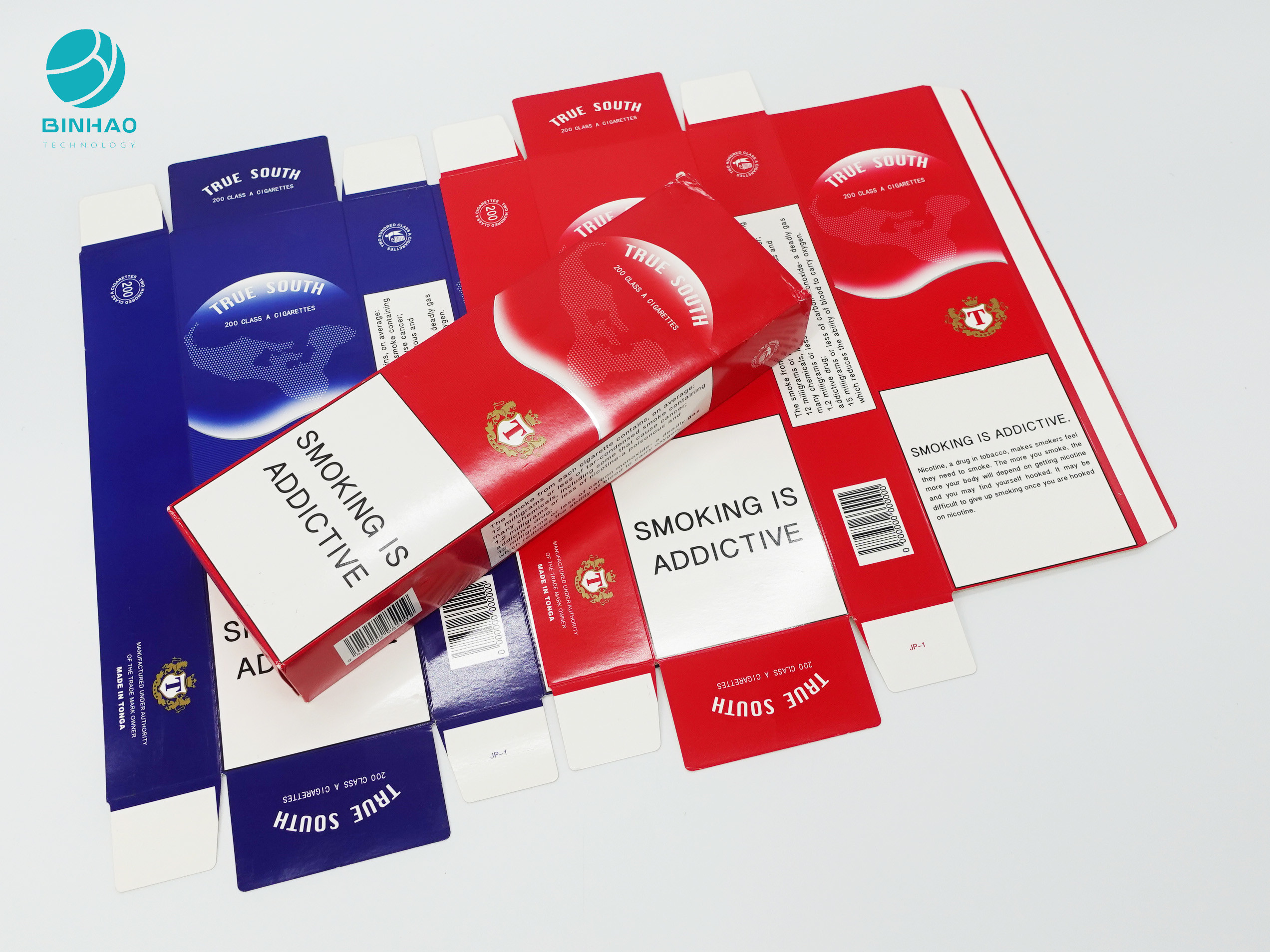 Desain Kustom Dicetak Kotak Karton Paket Persegi Panjang Untuk Kemasan Rokok