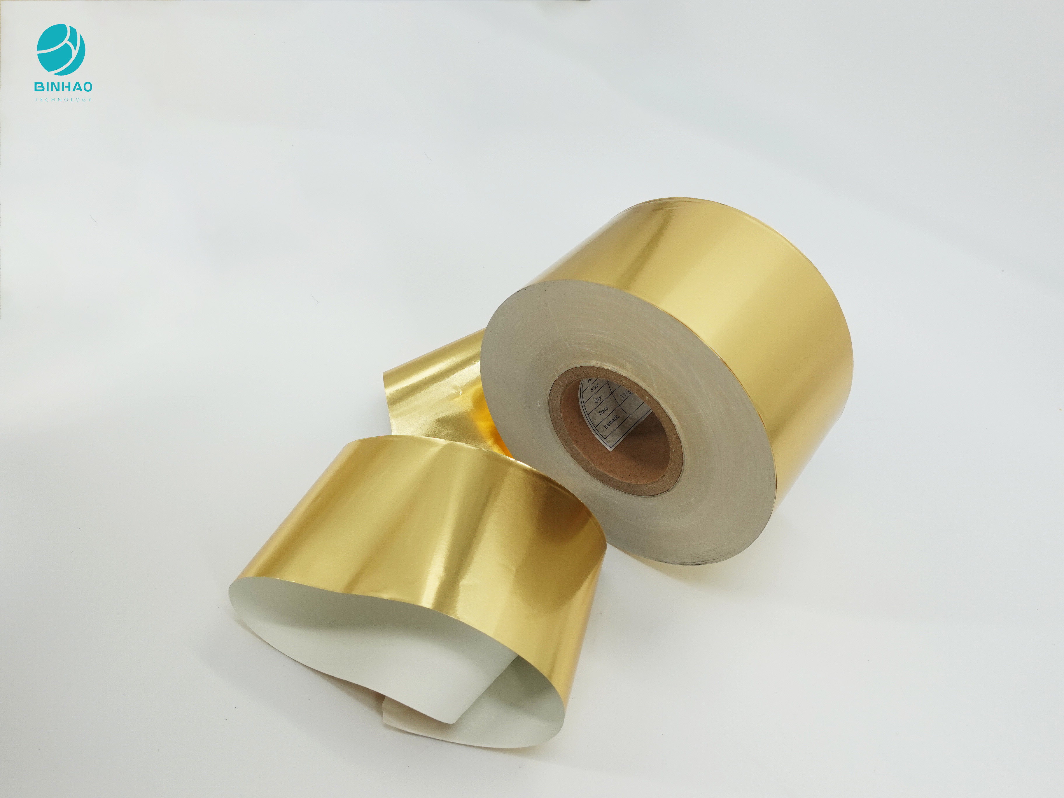 OEM Composite 83mm Bright Gold Aluminium Foil Paper Untuk Paket Rokok