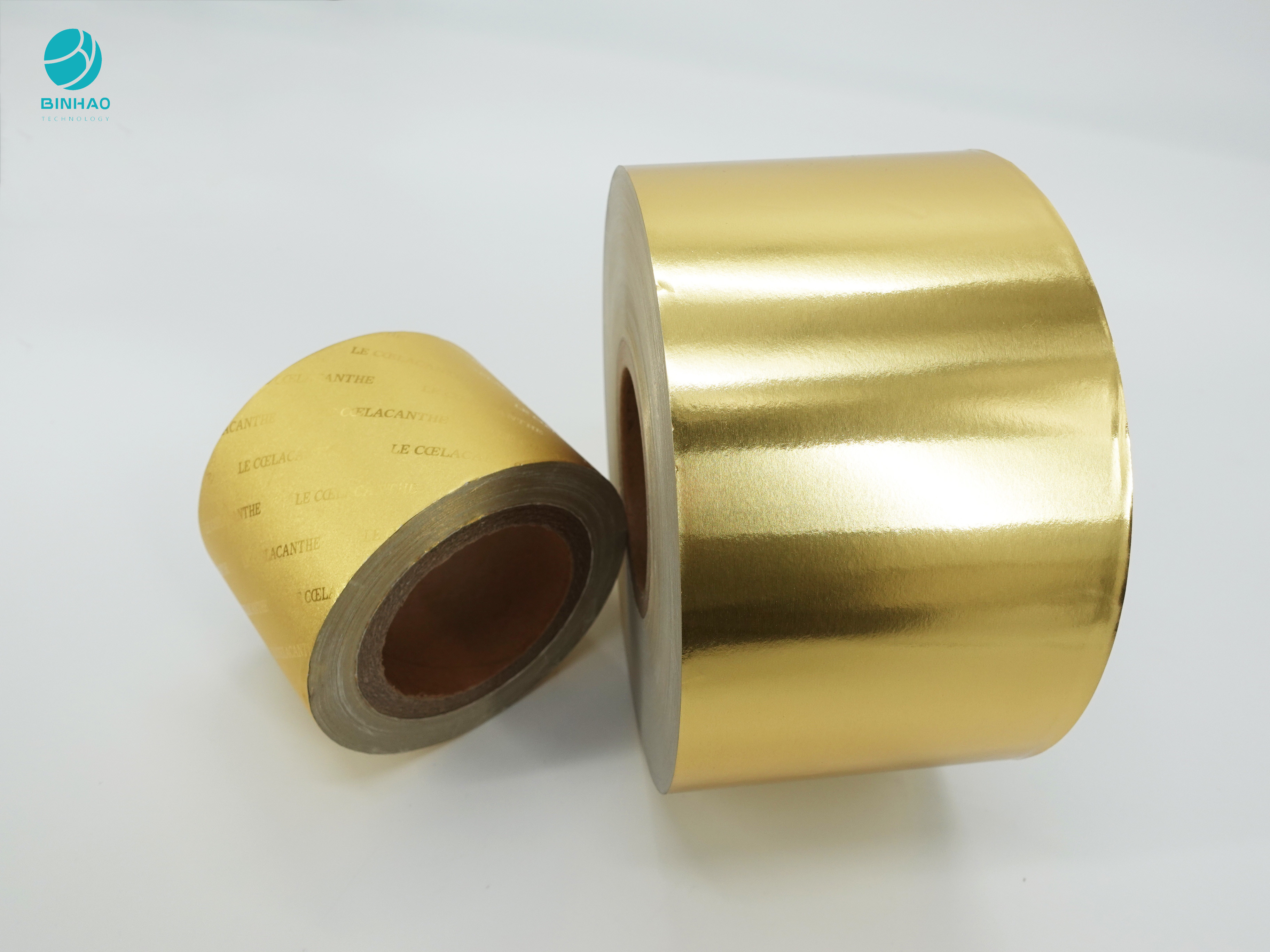 OEM Composite 83mm Gold Aluminium Foil Paper Untuk Paket Rokok Tembakau